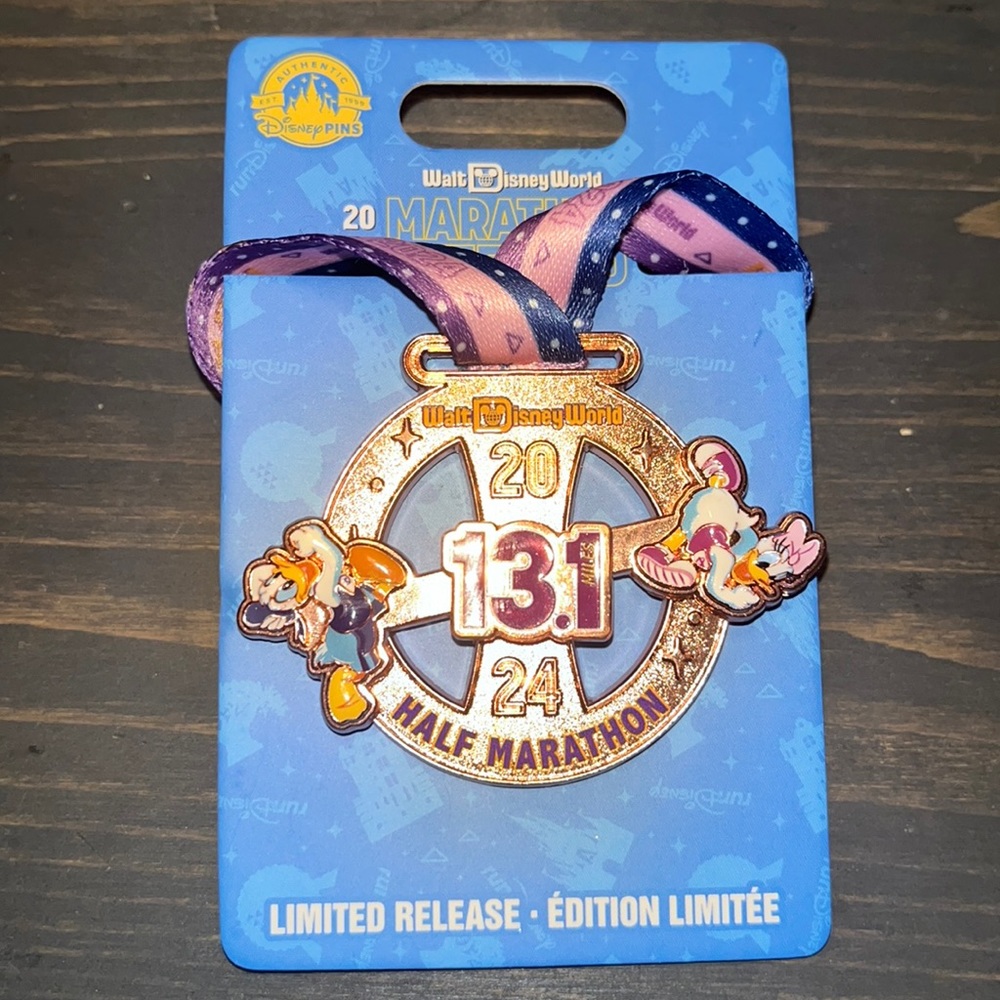 2024 runDisney Half Marathon medal replica pin